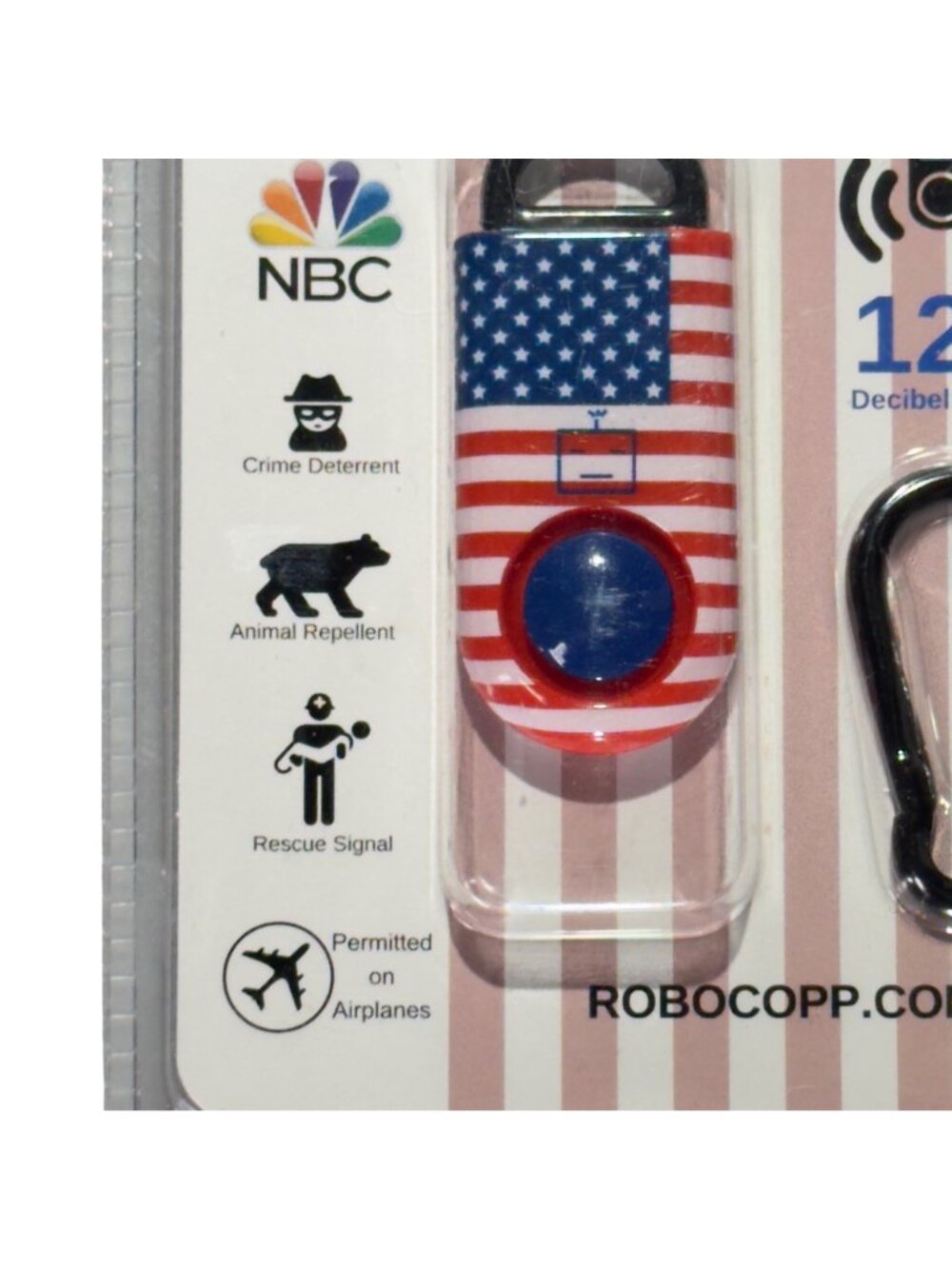 Sound Grenade Portable SOS Alarm 120 Decibel U.S.A. Edition with Carabiner - Picture 4 of 7